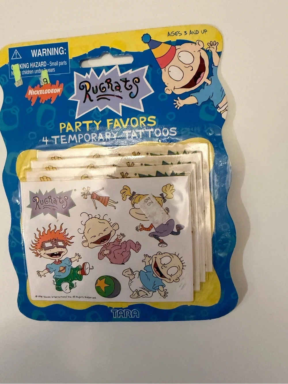 Vintage 1998 Rugrats Nickelodeon 4 Temporary Tattoos Party Favors Tara 54045
